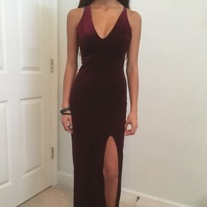 Burgundy prom dress